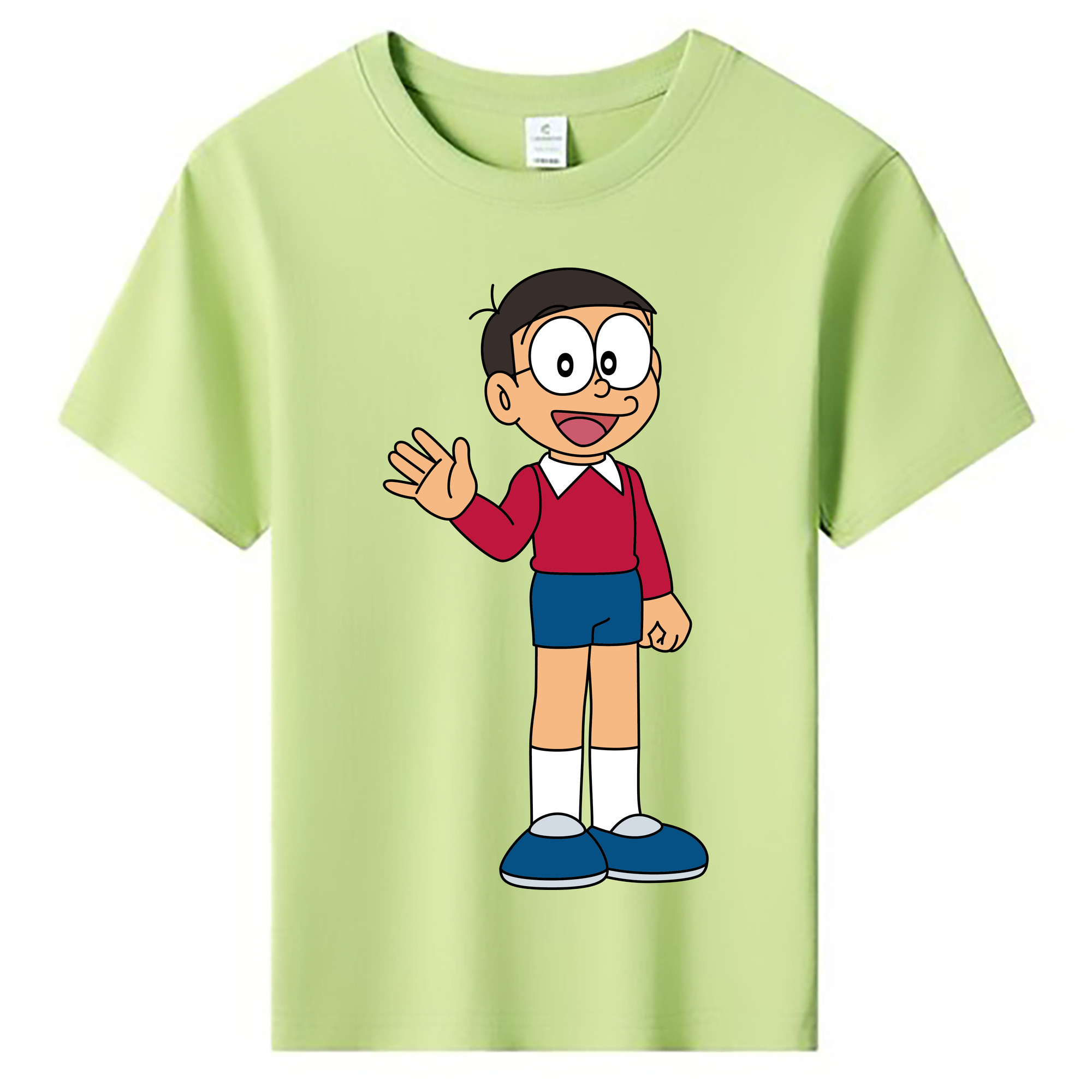 （画像用） ドラえもん 野比 のび太 Doraemon Nobita Nobi 綿100％キッズTシャツ（フロントプリント）